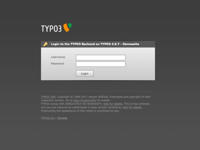 TYPO3 - Login